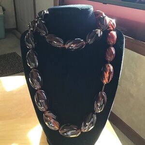 Chico’s carved acrylic necklace